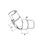 BM Architectural EazySlot Articulated Upward Slotted Handrail Joint