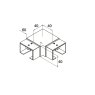 B+M EazySlot Sharp 90 Degree Horizontal Connector