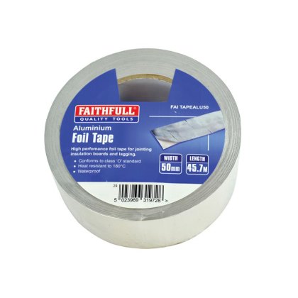 Faithfull - Aluminium Foil Tape 50mm x 45.7m