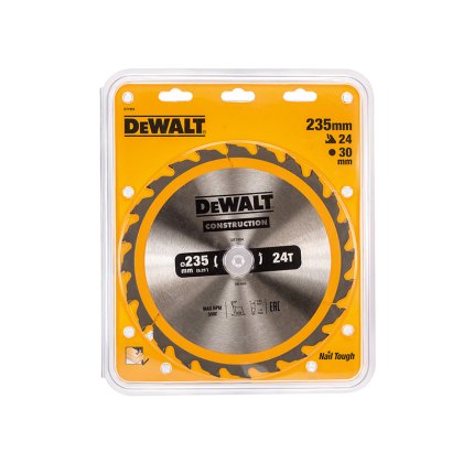 DEWALT - Portable Construction Circular Saw Blade 235 x 30mm x 24T
