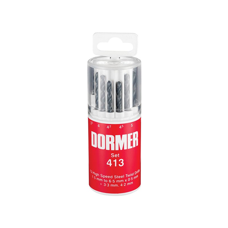 Dormer - A191 No.413 Metric HSS Drill Set of 13 1.5-6.5 x 0.5mm