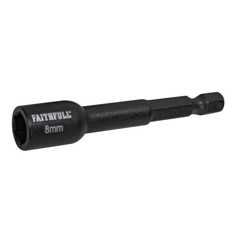 Faithfull - Magnetic Impact Nut Driver 8mm x 1/4in Hex