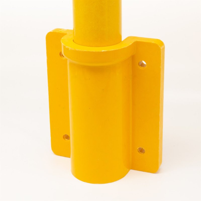 Side Fix Wall Socket to suit 50mm GRP Handrail - Yellow