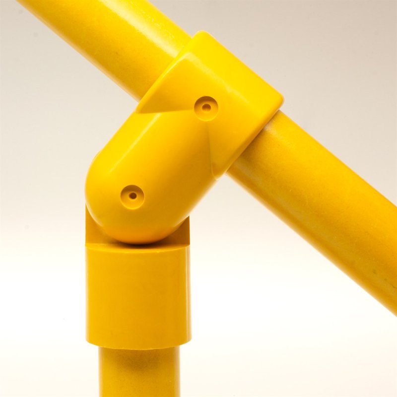 Single Swivel Joint to suit 50mm GRP Handrail - Yellow