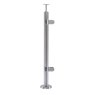 B+M Pre-Assembled Corner Round Post with Fixed Handrail Saddle