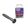 ForgeFix - Wood Screw Slotted Round Head ST Black Japanned 3/4in x 6 Forge Pack 40