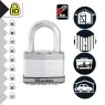 Master Lock - Excell? Laminated Steel 64mm Padlock 5-Pin - 38mm Shackle